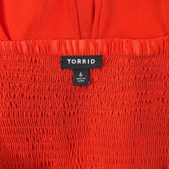 Torrid Plus Size Bold Orange Maxi Dress - Size 6x - Picture 7 of 7